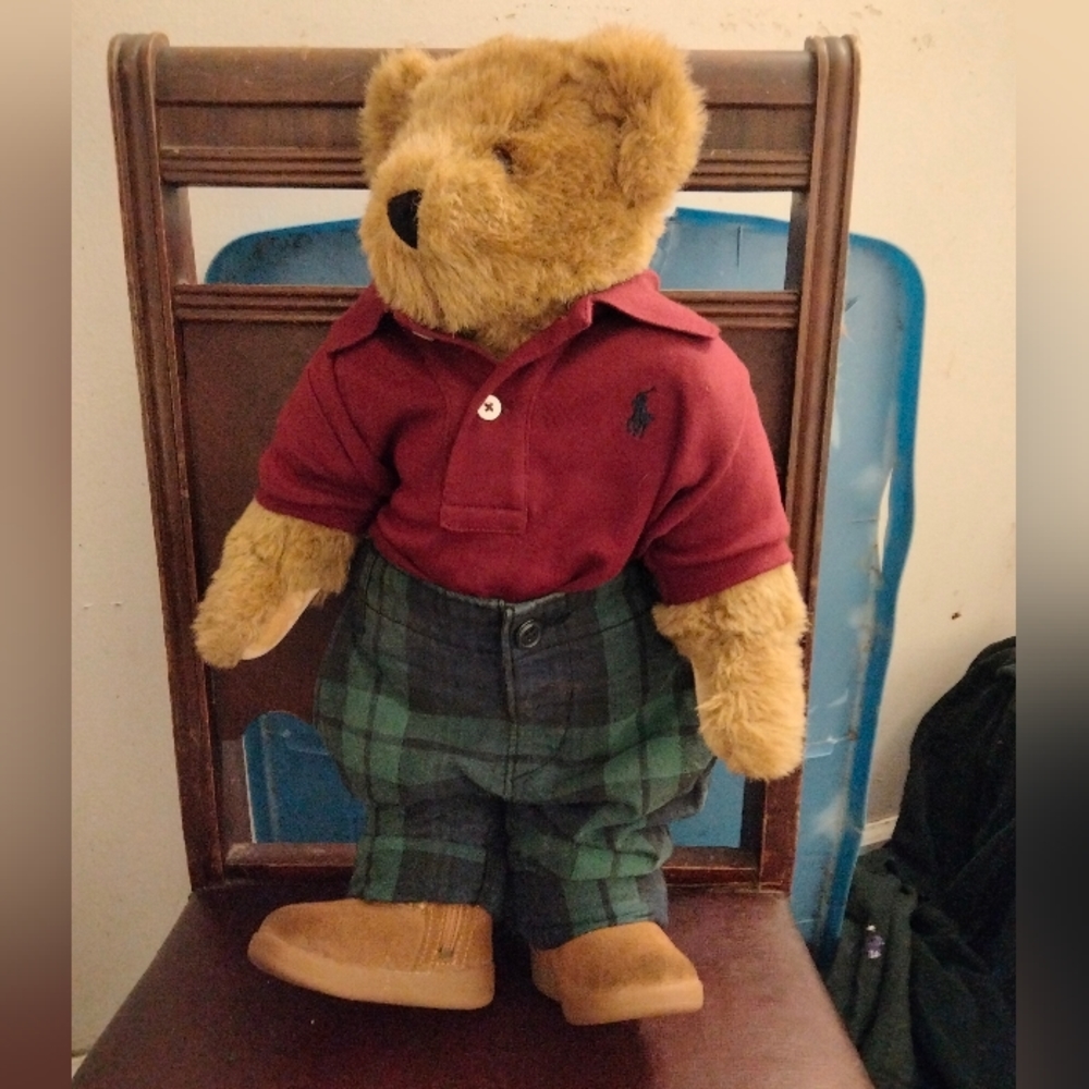 Custom Vermont Teddy Bear wearing Polo Ralph Lauren, Gap and Uggs boots
